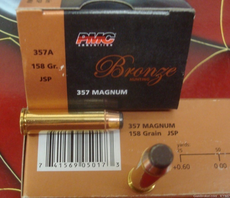 200 PMC .357 Magnum 158 gr JSP NEW Brass ammunition 357A-img-3