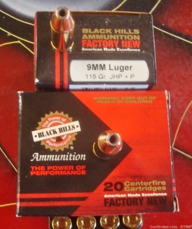 100 BLACK HILLS 9mm +P JHP 115 grain JHP HOLLOW POINT NEW ammunition-img-1