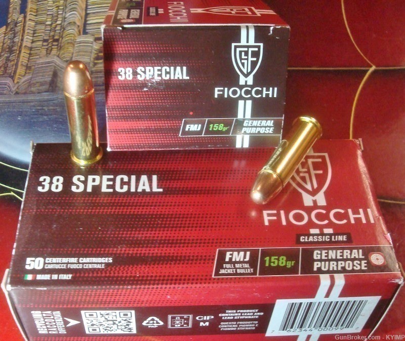 200 FIOCCHI 38 Special FMJ 158 grain Factory NEW ammunition-img-1