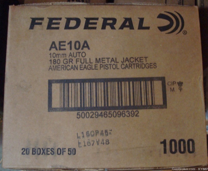 100 Federal American Eagle 10mm FMJ 180 gr AE10A NEW ammo-img-4