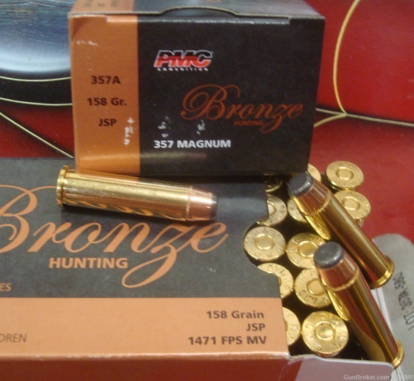 500 PMC .357 Magnum 158 gr JSP NEW Brass ammunition 357A-img-0