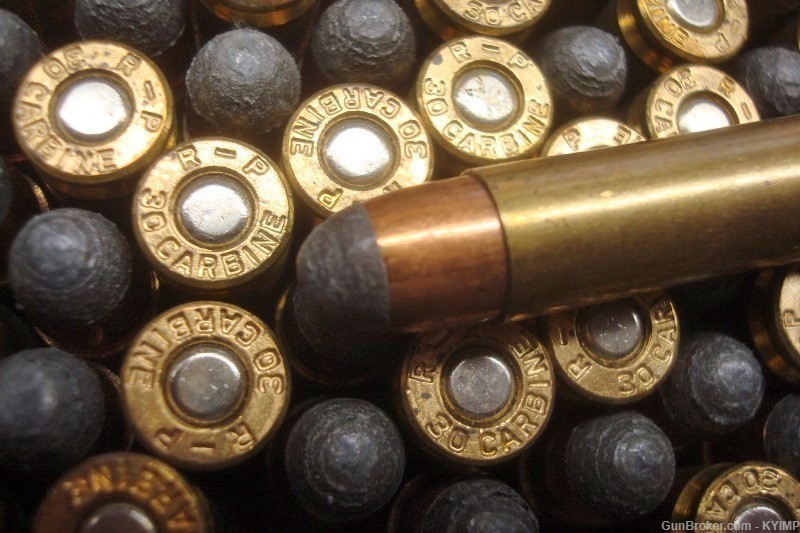 50 Vintage Remington 30 Carbine KLEANBORE cartridges box & ammo 1030-img-6