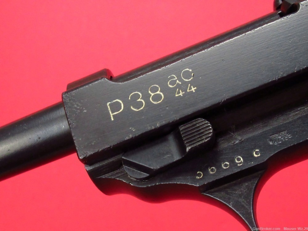 Rare 1944 Mauser Byf44 - FN Slide Pistol WWII German 1944 P38 9mm-img-15
