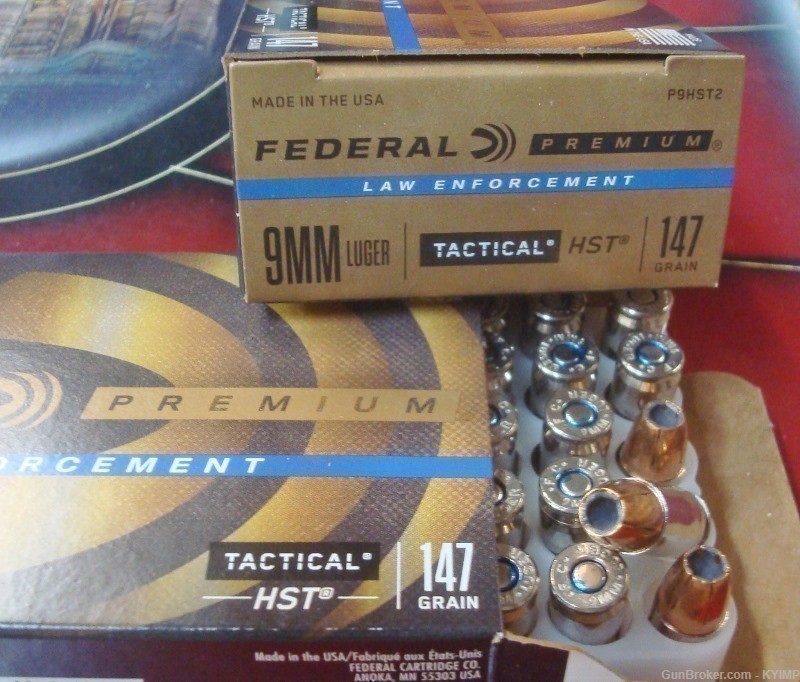 500 Federal 9mm HST 147 gr JHP 9 mm Tactical LE P9HST2 ammunition-img-1