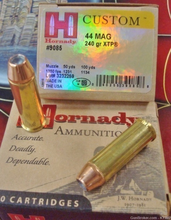 40 HORNADY 44 Magnum 240 grain XTP new Custom JHP ammunition 9085-img-1