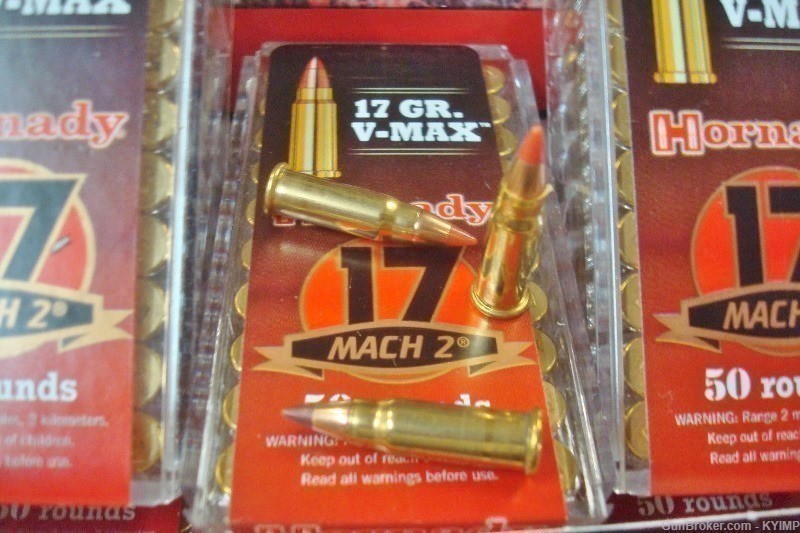 500 rounds HORNADY 17 MACH 2 V-MAX 17 grain 83177-img-1