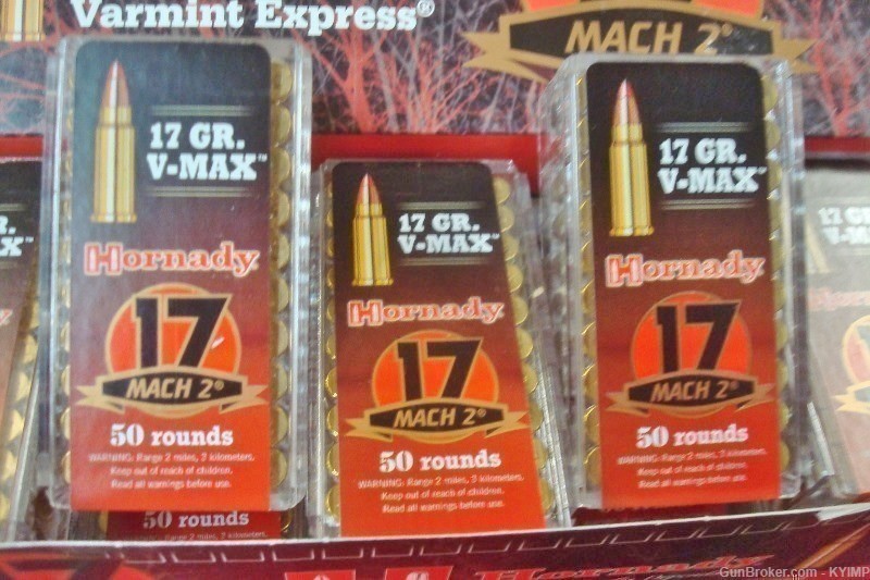 500 rounds HORNADY 17 MACH 2 V-MAX 17 grain 83177-img-2