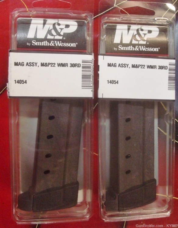 2) Smith & Wesson 14054 NEW S&W M&P 22 Magnum Original 30 round magazine s-img-2