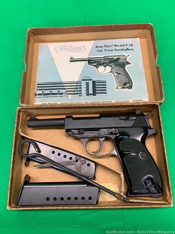 NICE! Walther P38 P-38 9mm luger West German in box 4 mags -img-24