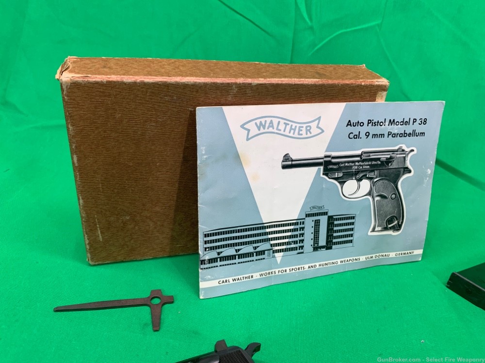NICE! Walther P38 P-38 9mm luger West German in box 4 mags -img-21