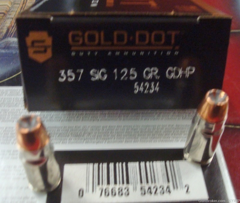 500 Speer Gold Dot 125 grain GDHP 357 SIG new ammunition 54234-img-2