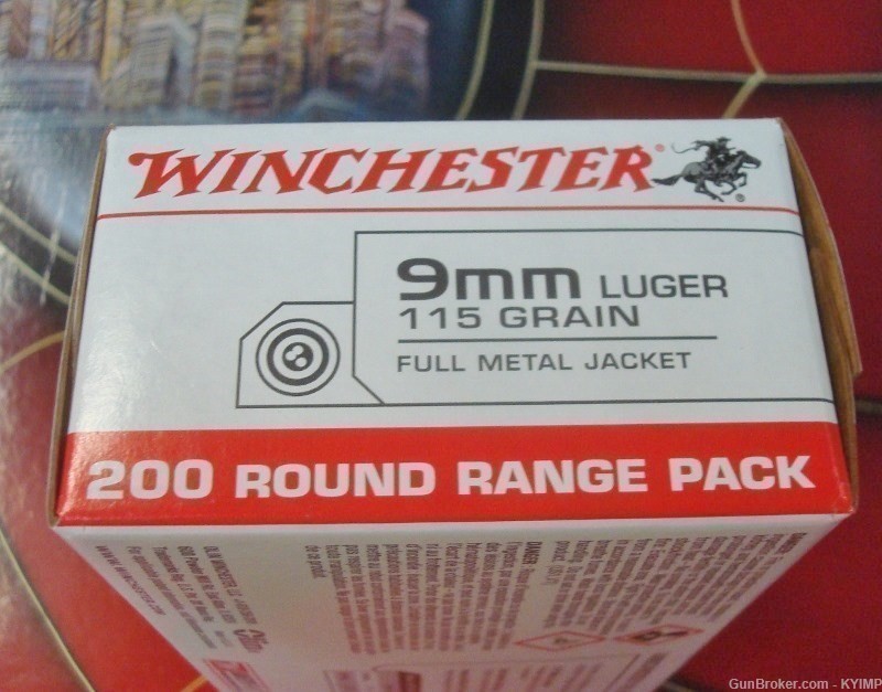 400 Winchester 9mm USA 115 gr FMJ 9 mm NEW Ammo-img-0