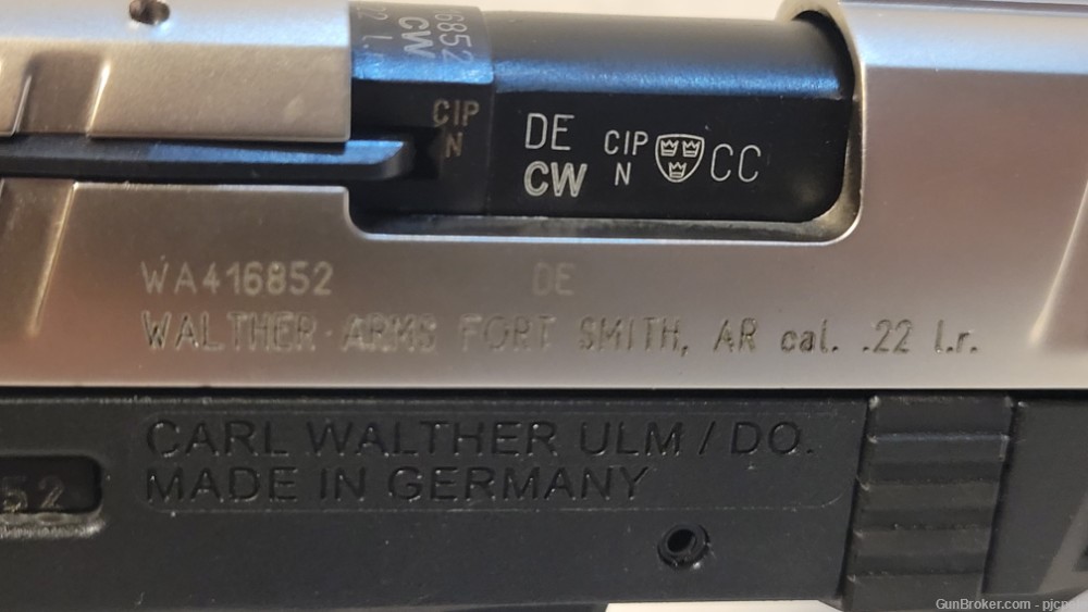 NIB Walther P22 CA, 22LR, 10 rd capacity, 3.4" Barrel, DA/SA, Nickel Finish-img-3