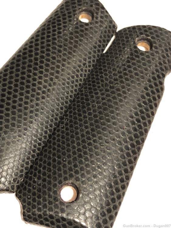 Custom 1911 grips black snake skin-img-1