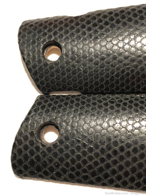 Custom 1911 grips black snake skin-img-2