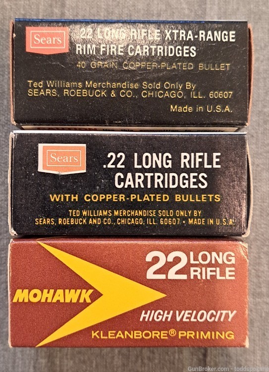 Vintage .22 Long Rifle Remington Mohawk & Sears Ammo-img-1