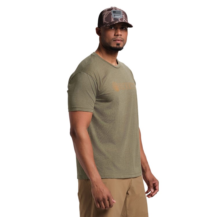 BERETTA Men Hardlines SS T-Shirt, Color: Heather Mil Green, Size: XL-img-2