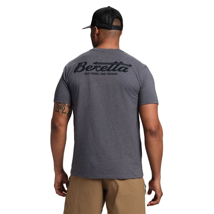 BERETTA Men Rail SS T-Shirt, Color: Heather Grey, Size: L-img-3
