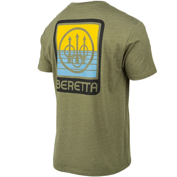 BERETTA Men Horizon SS T-Shirt, Color: Heather Mil Green, Size: L-img-1