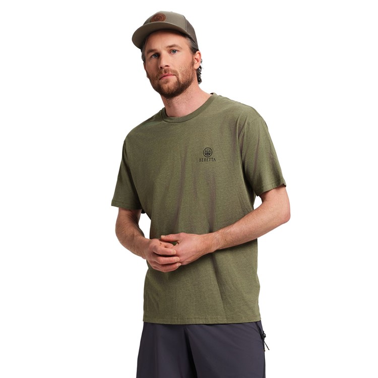 BERETTA Men Horizon SS T-Shirt, Color: Heather Mil Green, Size: L-img-3