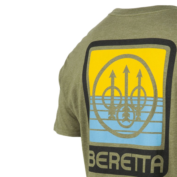 BERETTA Men Horizon SS T-Shirt, Color: Heather Mil Green, Size: L-img-5