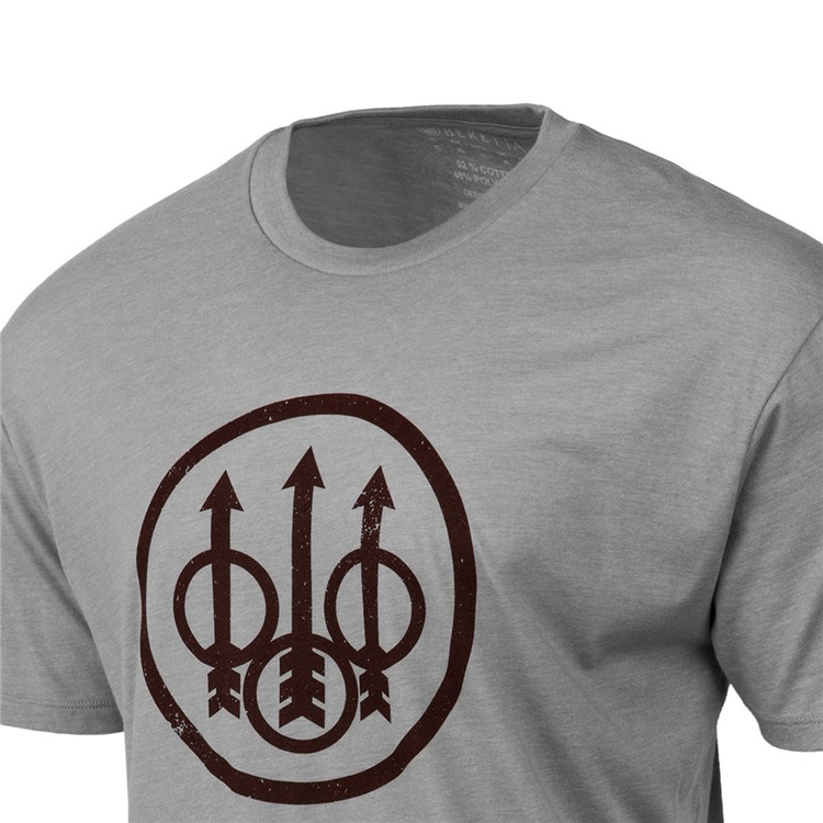 BERETTA Men Trident Logo SS T-Shirt, Color: Stone Heather, Size: XL-img-4