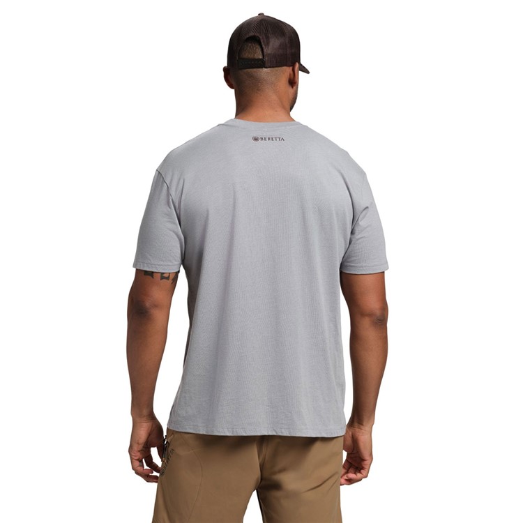 BERETTA Men Trident Logo SS T-Shirt, Color: Stone Heather, Size: XL-img-3