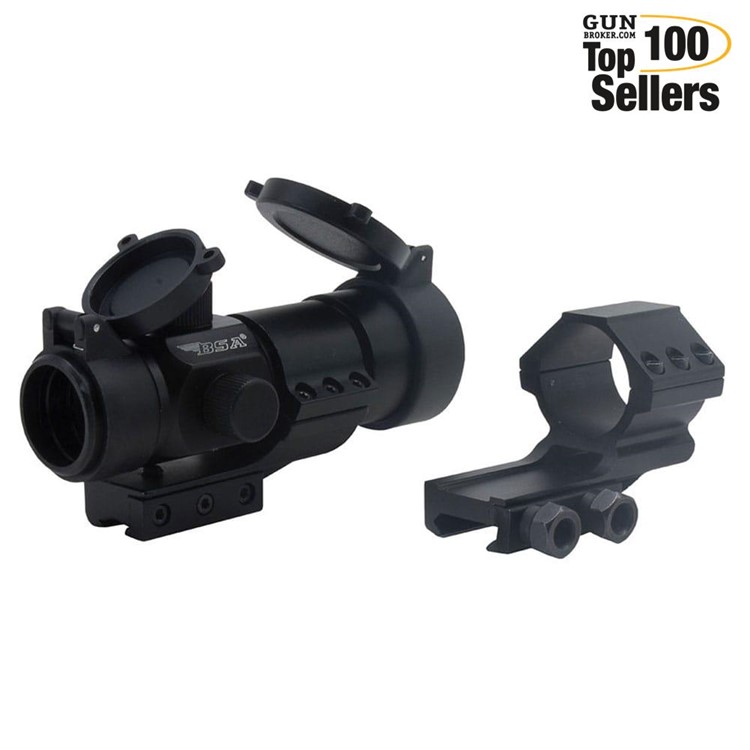 BSA OPTICS 30mm 5 MOA Red Dot Sight with Dovetail & Weaver Mounts (30RD-2M)-img-0