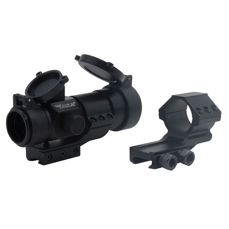 BSA OPTICS 30mm 5 MOA Red Dot Sight with Dovetail & Weaver Mounts (30RD-2M)-img-1