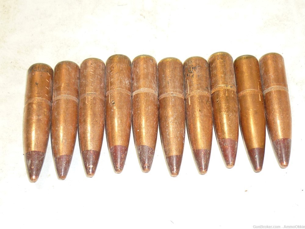 10ct - BROWN TIP - TRACER BULLETS PULLS - .50 BMG - 640gr M17 M10 50 Cal-img-9