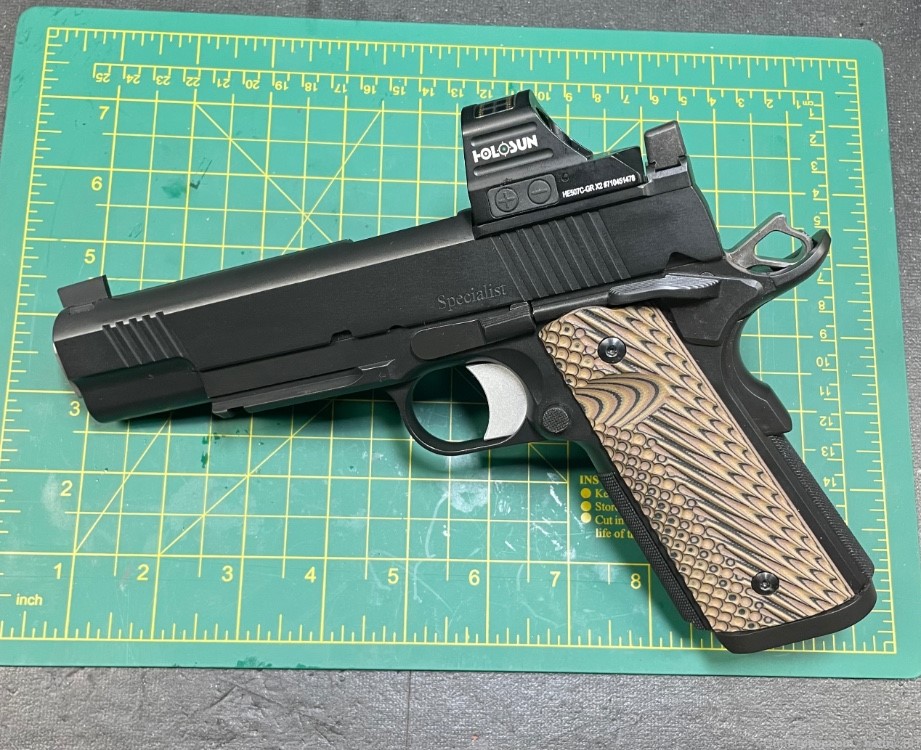 Dan Wesson Specialist Optic Ready 1911 with Holosun green dot -img-2