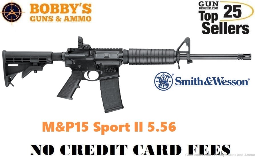 Smith & Wesson 10202 M&P15 Sport II 5.56 30+1 16" "NO CREDIT CARD FEE"-img-0