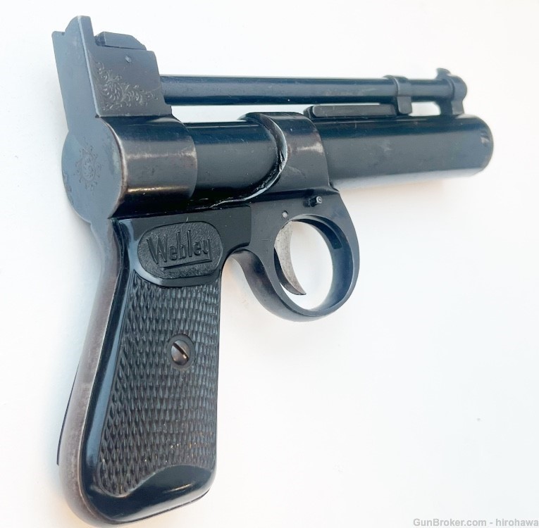 Engraved Webley Junior .177 Pellet Gun Air Pistol-img-1