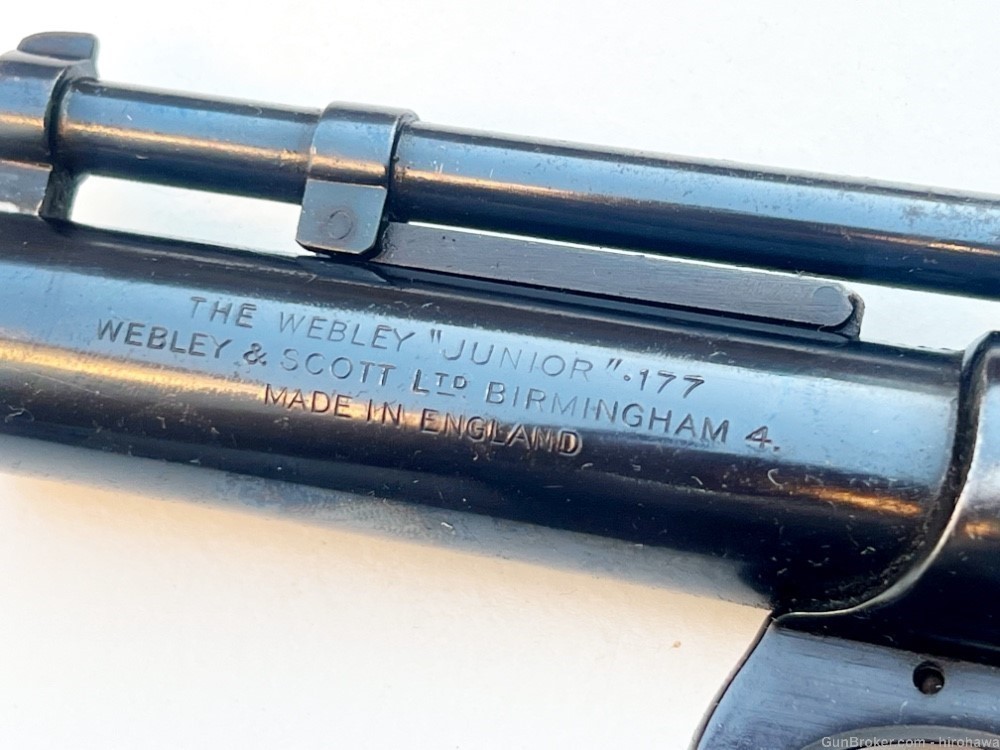 Engraved Webley Junior .177 Pellet Gun Air Pistol-img-9
