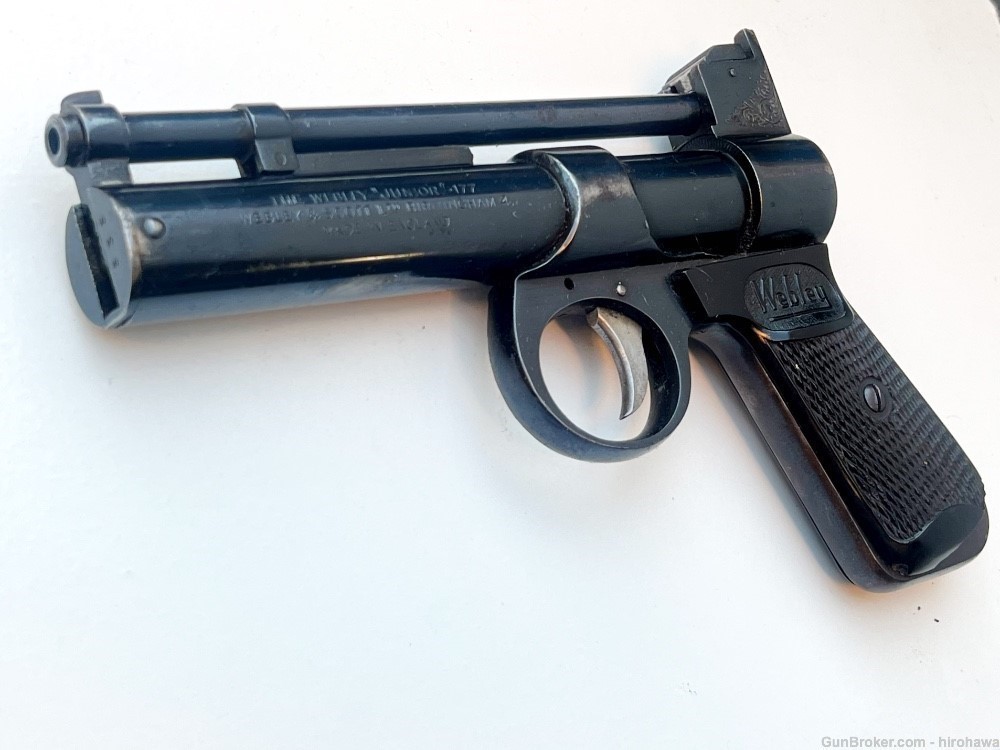 Engraved Webley Junior .177 Pellet Gun Air Pistol-img-7