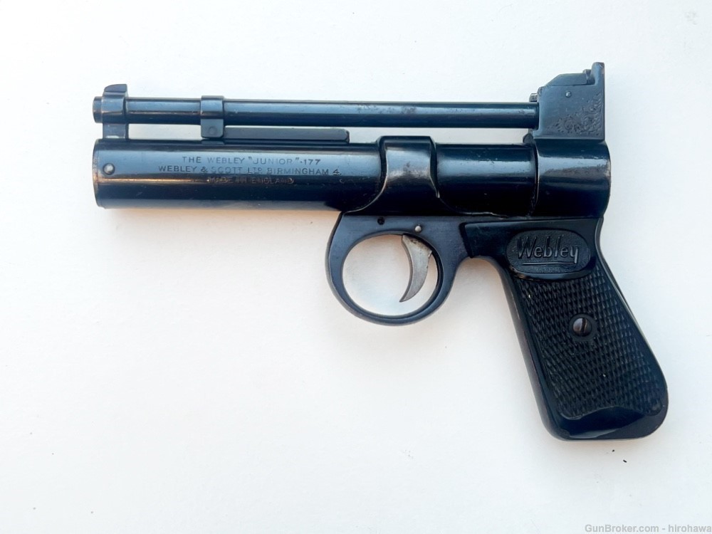 Engraved Webley Junior .177 Pellet Gun Air Pistol-img-5
