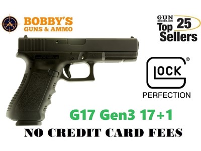 Glock UI1750203 G17 Gen3 Full Size 9mm Luger 17+1 4.48" USA "NO CC FEES"