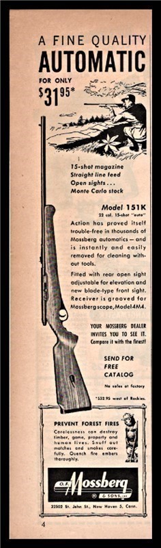 1952 MOSSBERG Model 151K Automatic Rifle AD-img-0