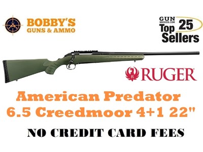 Ruger 6973 American Predator Full Size 6.5 Creedmoor 4+1 22" TB Moss Green