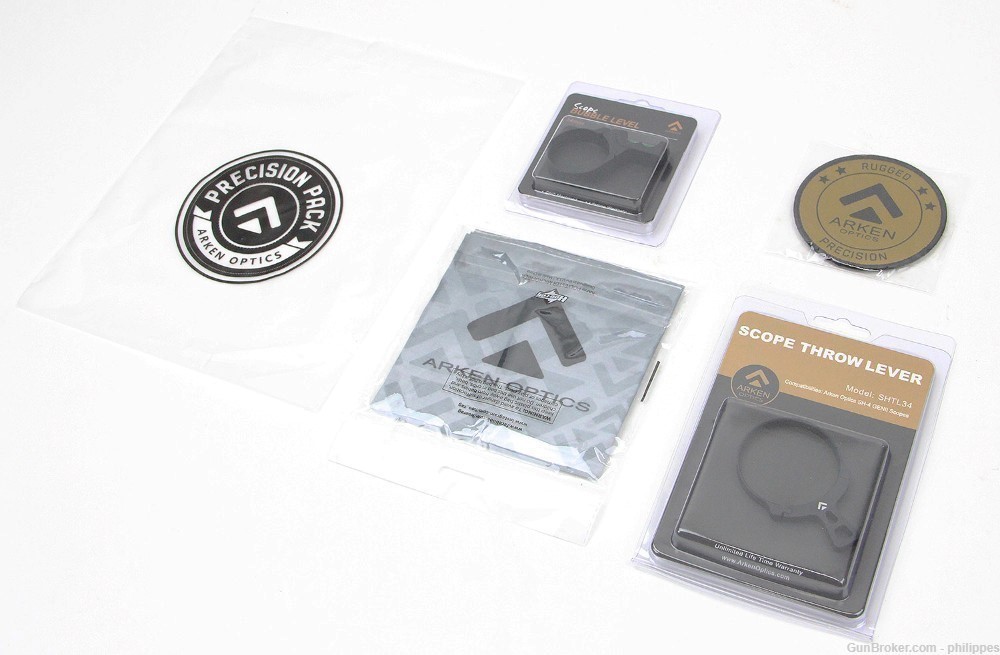 Arken Optics Precision Pack - Bubble Level, Throw Lever, Hoo-Rag, and Patch-img-0