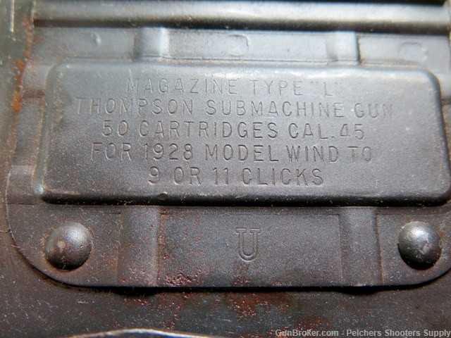 Thompson Sub Machine Gun 50 Round Drum Made by Auto Ordnance Bridgeport Ct-img-1