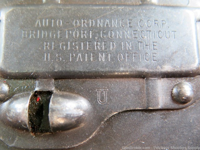 Thompson Sub Machine Gun 50 Round Drum Made by Auto Ordnance Bridgeport Ct-img-4