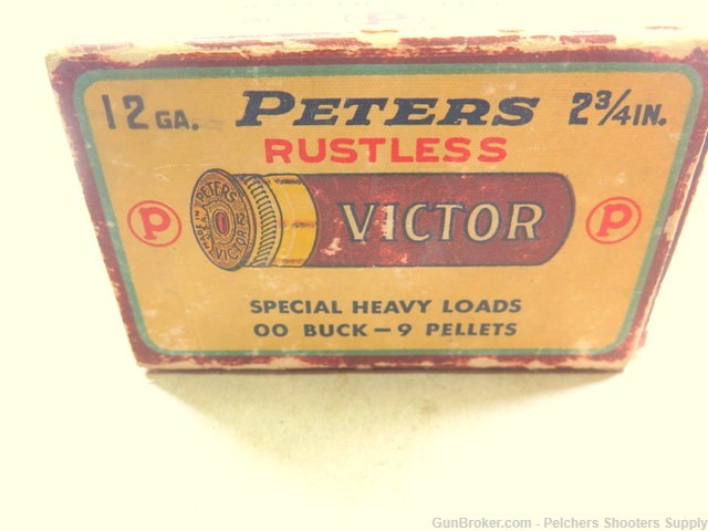 Vintage Peters US Property Special Heavy Load 00 Buck Paper Shotshells box -img-1
