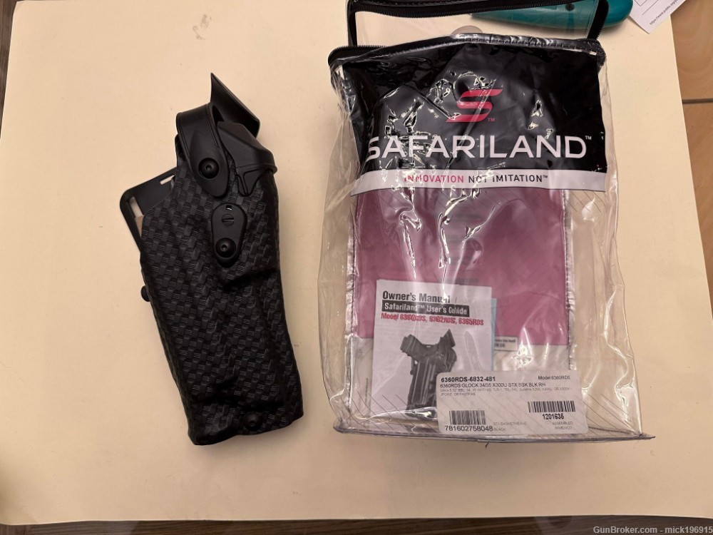 Safariland Glock 34 lvl lll retention duty holster Surefire X300 TLR1 RMR -img-0