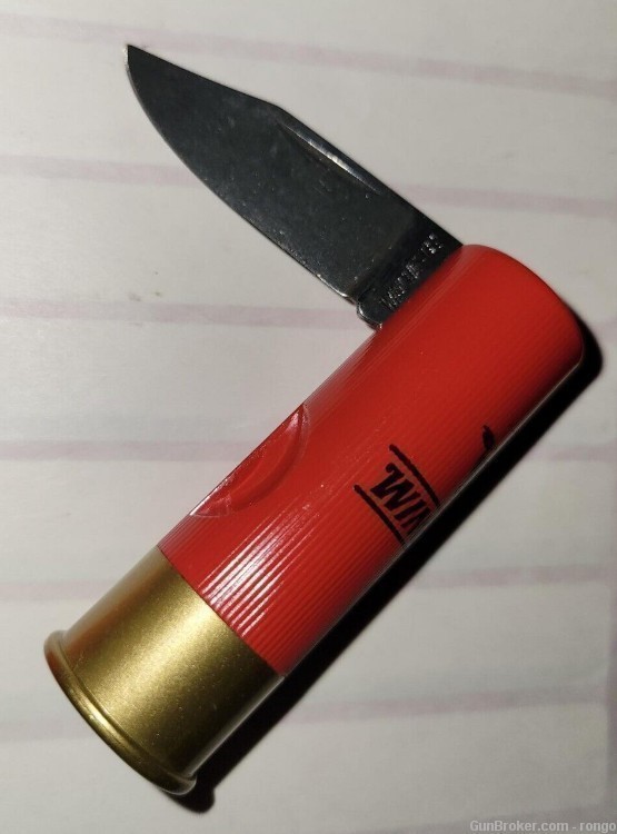 Winchester pocketknife 12 ga Shotgun shell Handle knife -img-0