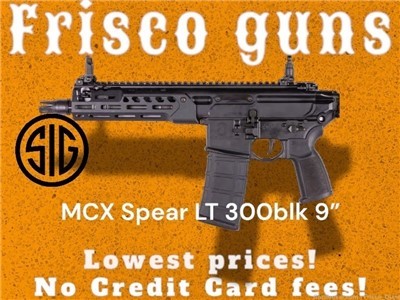 RARE Sig Sauer MCX Spear LT Pistol 9” 300blk BLACK PMCX-300-9B-LT
