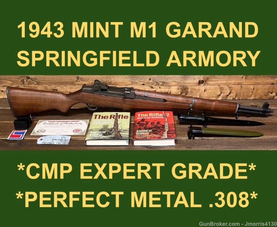M1 GARAND 1943 SPRINGFIELD CMP EXPERT M1-GARAND MATCH BARREL GARAND-img-0