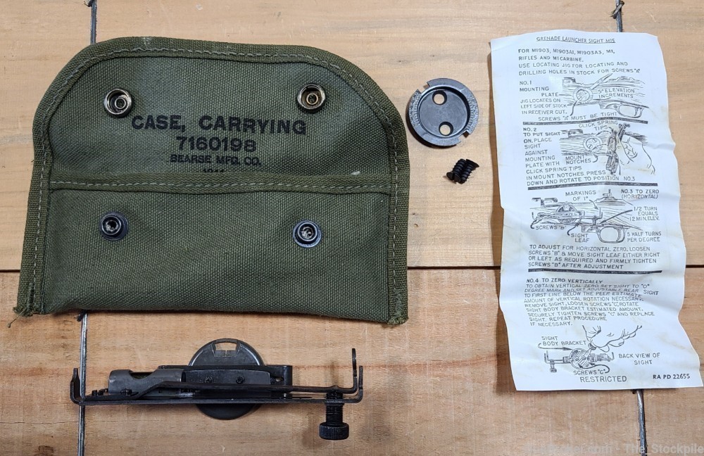 WWII US GI M15 Rifle Grenade Launcher Sight for M1 Garand Carbine 1903 -img-0