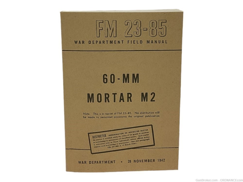 60-MM MORTAR M2 Field Manual FM 23-85 -img-0