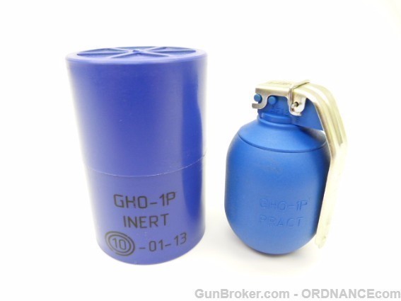 inert Bulgarian GHO 1P Off Prac Hand Grenade w/can-img-2